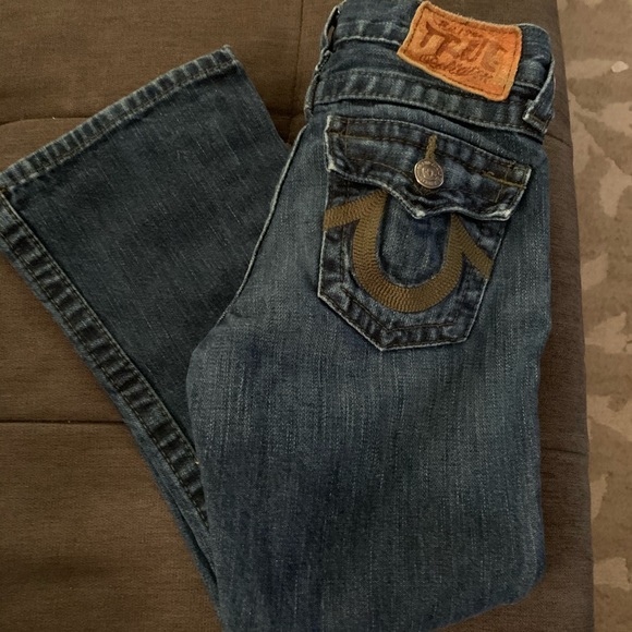 True Religion flap pockets girls blue jeans size 5 - Picture 4 of 8